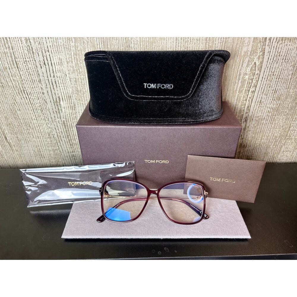 New Tom Ford Butterfly Blue Light Blockers Eyeglasses - Picture 1 of 7